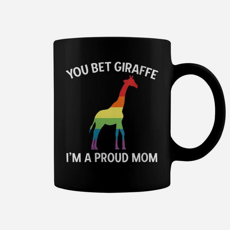 Womens Proud Lgbt Mom Shirt Gay Pride Mother Giraffe Pun Gift Coffee Mug