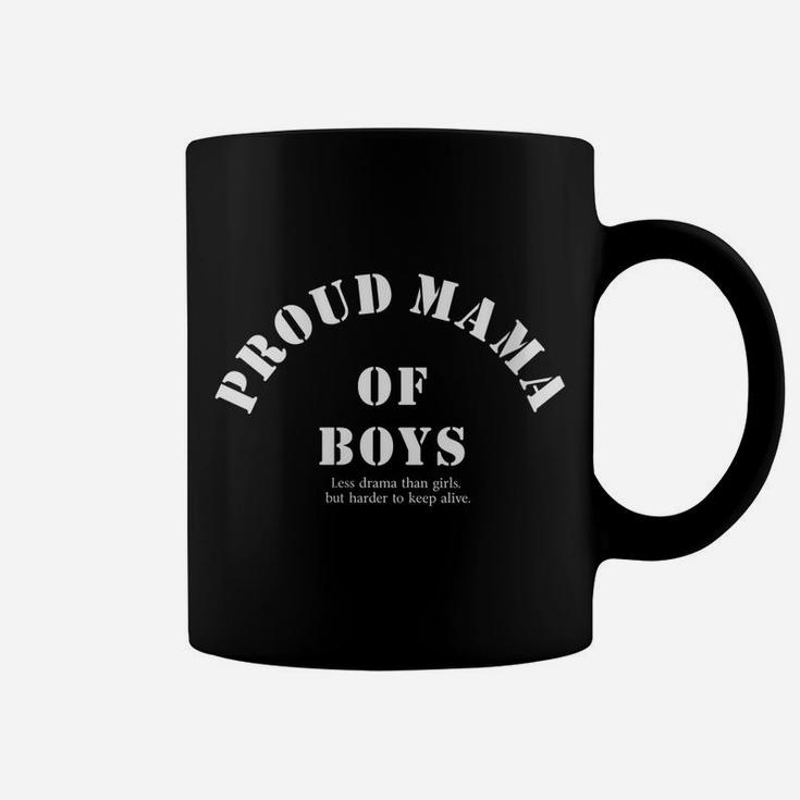 Womens Proud Mama Of Boys | Cute Funny Mom Graphic Coffee Mug