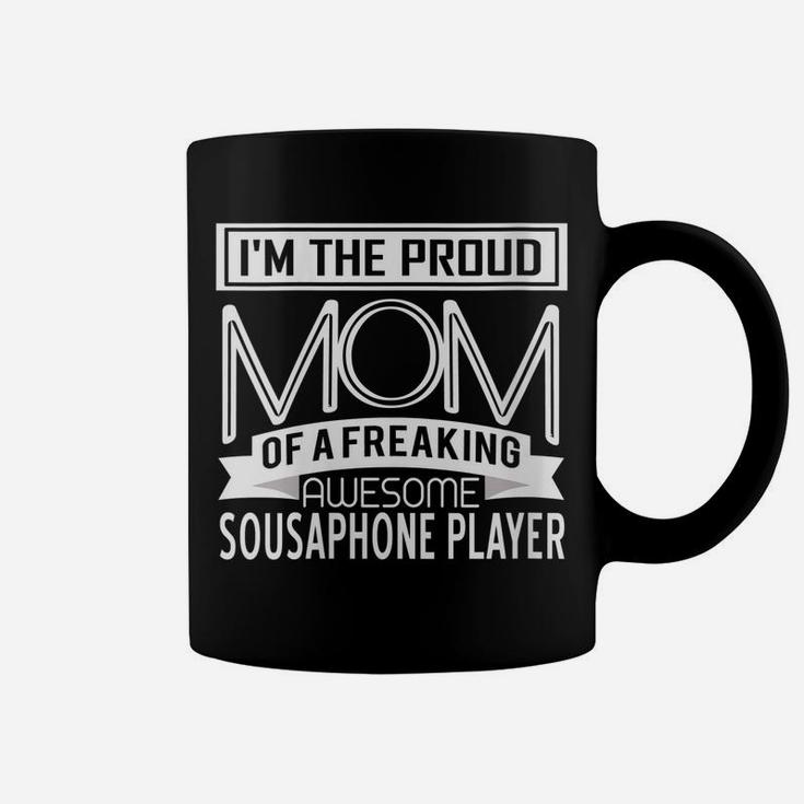 Womens Proud Mom Awesome Sousaphone Player Marching Band Mothers Coffee Mug