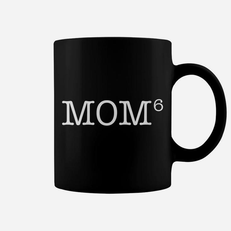 Womens Proud Mom Fifth Power 6 Kids Children Parent Math Coffee Mug