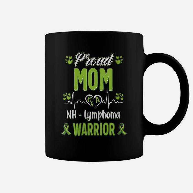 Womens Proud Mom Non Hodgkin Lymphoma Warrior Awareness Ribbon Coffee Mug