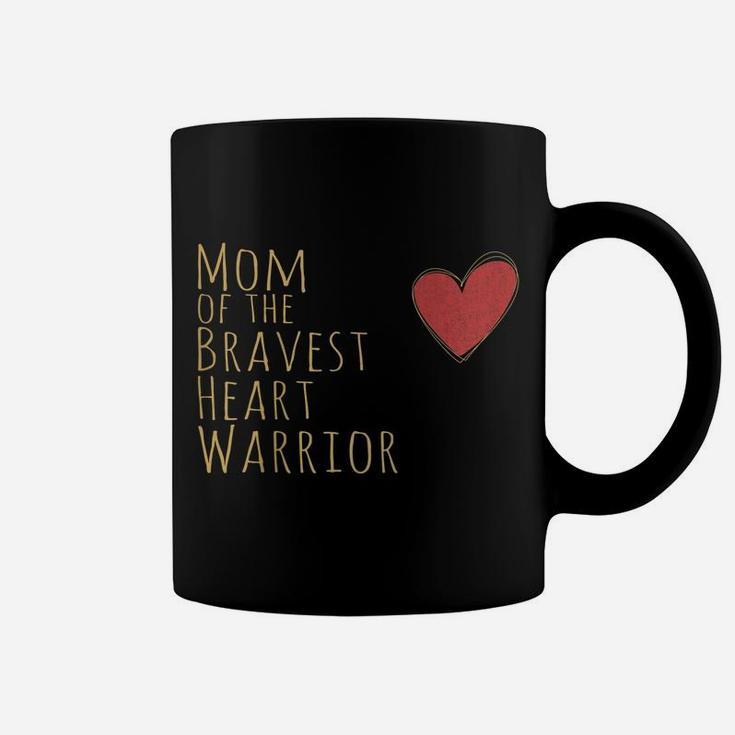 Womens Proud Mom Of Bravest Heart Warrior Chd Awareness Congenital Raglan Baseball Tee Coffee Mug