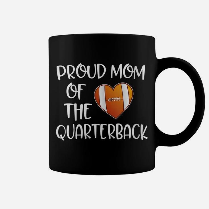 Womens Proud Mom Of The Quarterback Gift For A Football Mama Coffee Mug