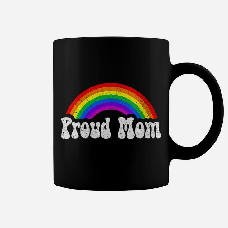 Womens Proud Mom Rainbow Shirt Lgbt Gay Pride Month Coffee Mug