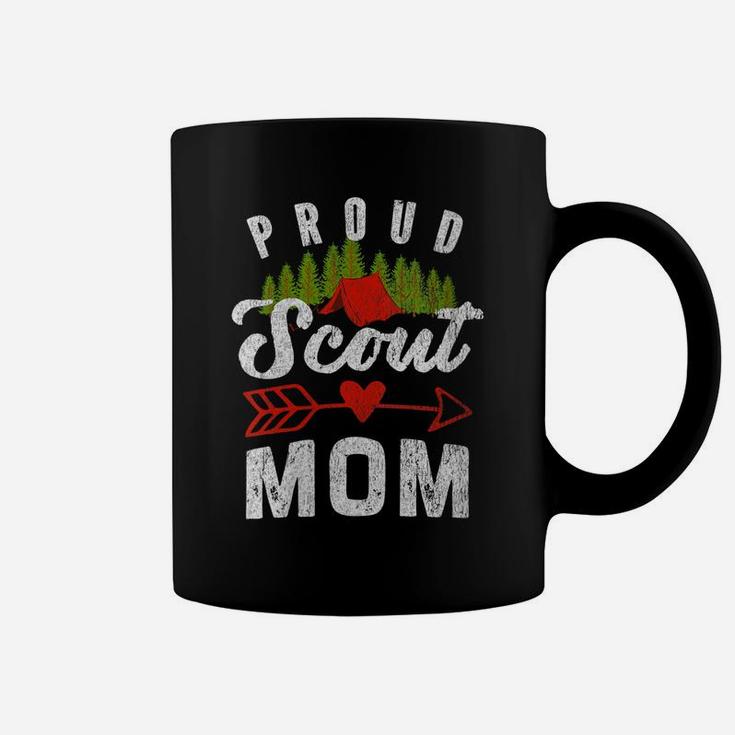 Womens Proud Scout Mom Graphic For Scouting Support Mothers Coffee Mug