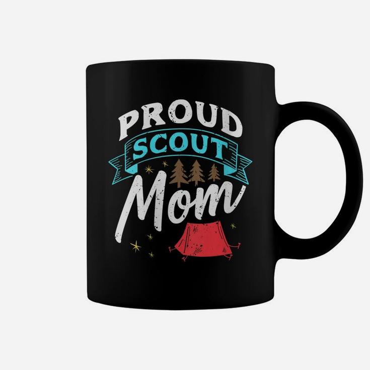 Womens Proud Scout Mom - Scouting Camping Mother's Day Funny Gift Coffee Mug