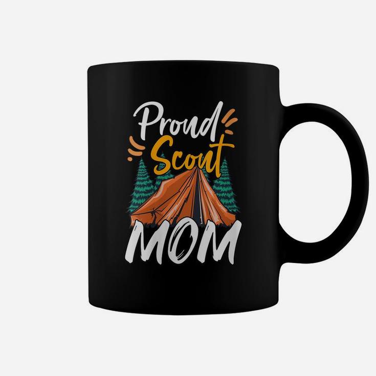 Womens Proud Scout Mom Scouting Den Leader Cub Camping Coffee Mug