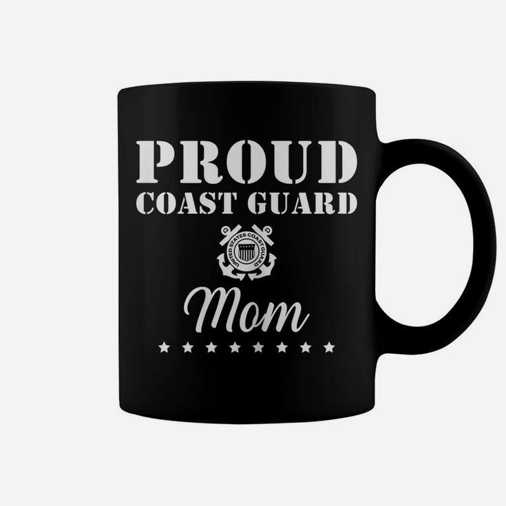 Womens Proud Us Coast Guard Mom Us Military Family 4Th Of July Gift Coffee Mug