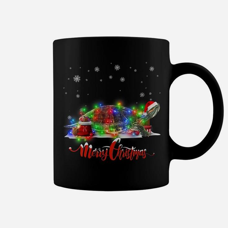 Womens Red-Eared Slider Animal Merry Christmas Animal Lover Coffee Mug