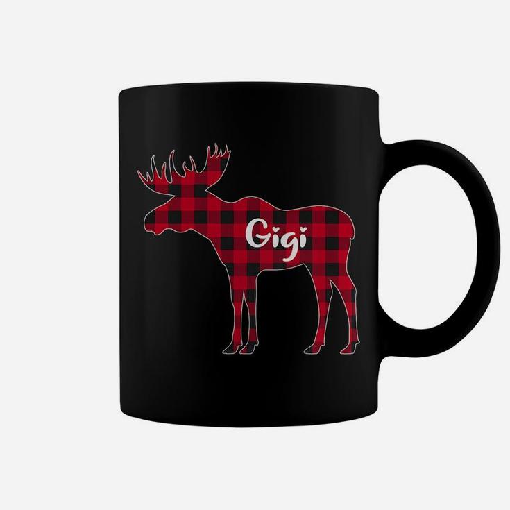 Womens Red Plaid Gigi Moose Xmas Matching Buffalo Family Pajama Coffee Mug