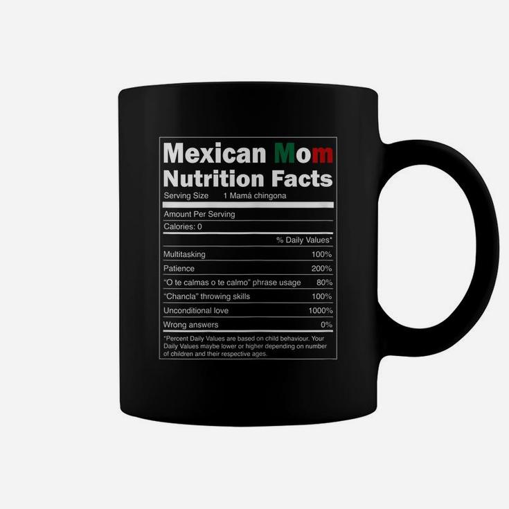 Womens Regalo Para Mama - Nutrition Facts Funny Mexican Mom Shirt Coffee Mug