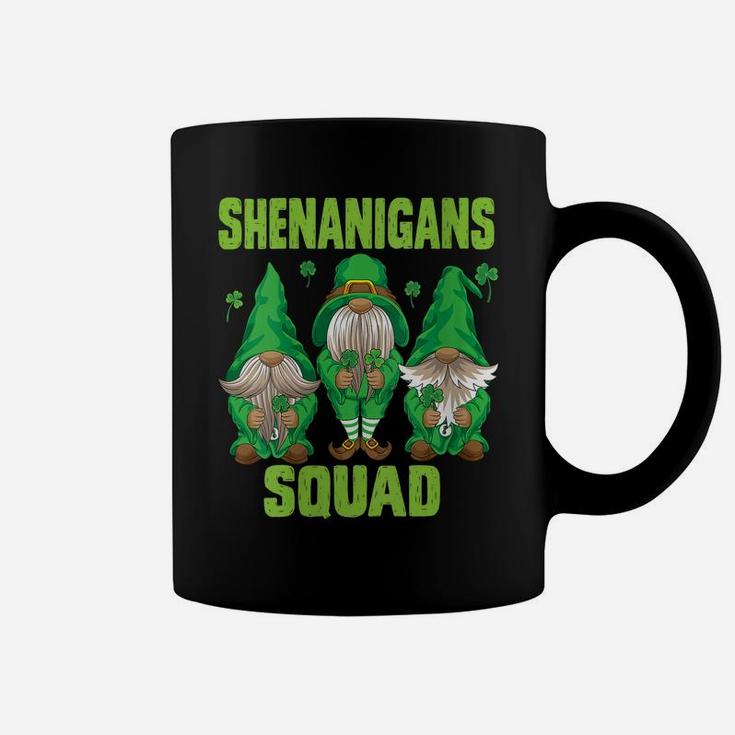 Womens Shenanigans Squad Three Lucky Gnome Shamrock St Patrick Day Coffee Mug