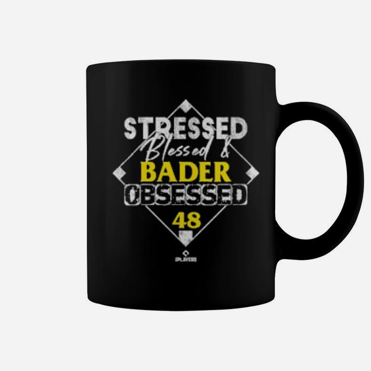 Womens Stressed Blessed And Harrison Bader Obsessed Coffee Mug
