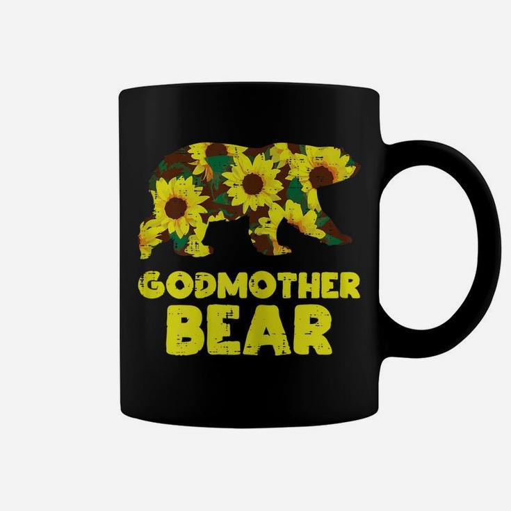 Womens Sunflower Godmother Bear Flower Mothers Day Floral Women Coffee Mug