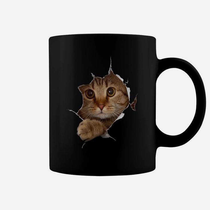 Womens Sweet Kitten Torn Cloth - Funny Cat Lover Cat Owner Cat Lady Coffee Mug
