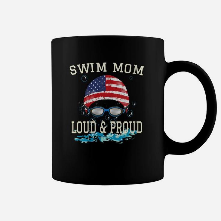 Womens Swim Swimmer Funny Swimming Mom Loud And Proud Goggles Shirt Coffee Mug