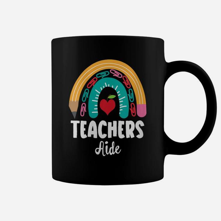 Womens Teachers Aide, Funny Boho Rainbow For Teachers Coffee Mug