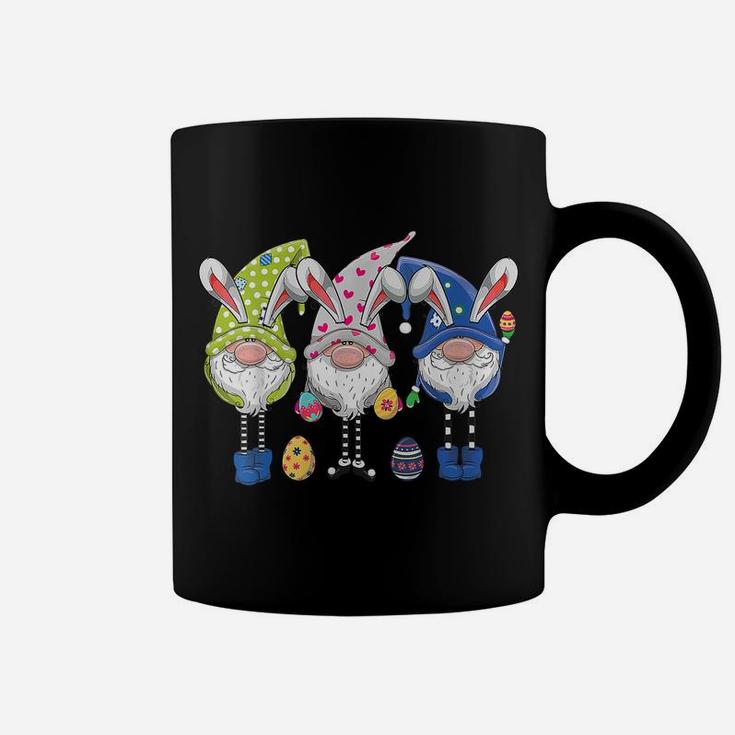 Womens Three Gnomes Bunny Holding Easter Egg Hunting Happy Easter Coffee Mug