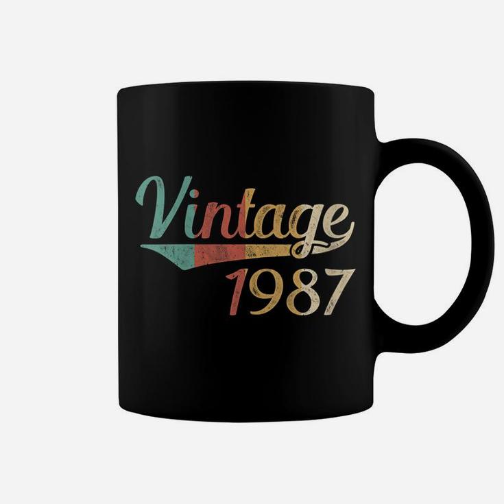Womens Vintage 1987 33Rd Birthday Made In 1987 Coffee Mug