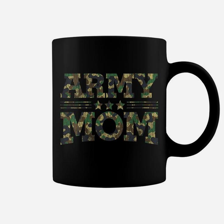 Womens Vintage Camouflage Military Mother Hero Proud Army Mom Woman Coffee Mug