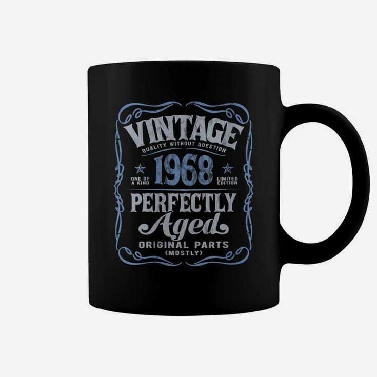 Womens Vintage Made In 1968 Classic 52Nd Birthday Perfectly Aged Coffee Mug
