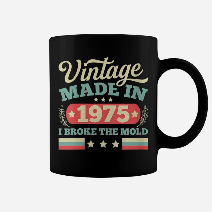 Womens Vintage Made In 1975 Birthday Gift Retro Coffee Mug