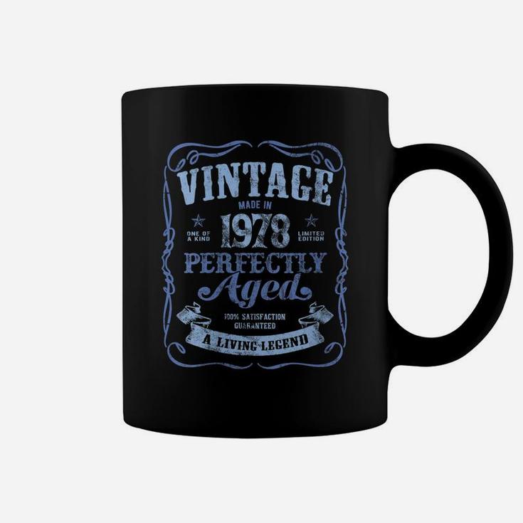 Womens Vintage Made In 1978 Classic 43Rd Birthday Living Legend Coffee Mug