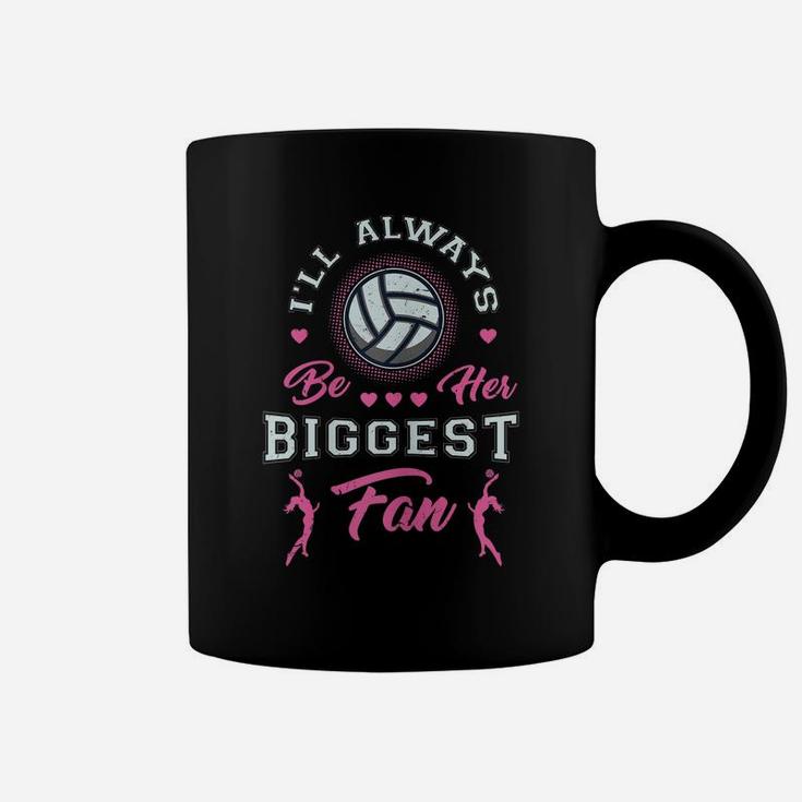 Womens Volleyball Mom Dad Biggest Fan Proud Parent Family Player Coffee Mug