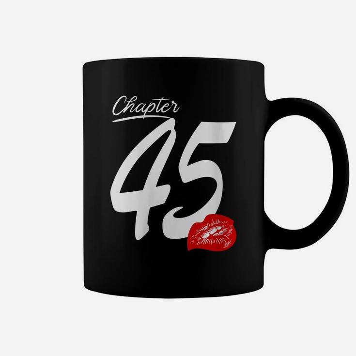 Womens Women Chapter45 With Lips For Birthday 1975 Funny Gift Coffee Mug