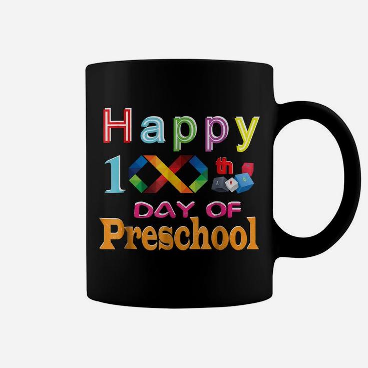 Words Happy 100Th Day Of Preschool Teacher Student Shirt Coffee Mug