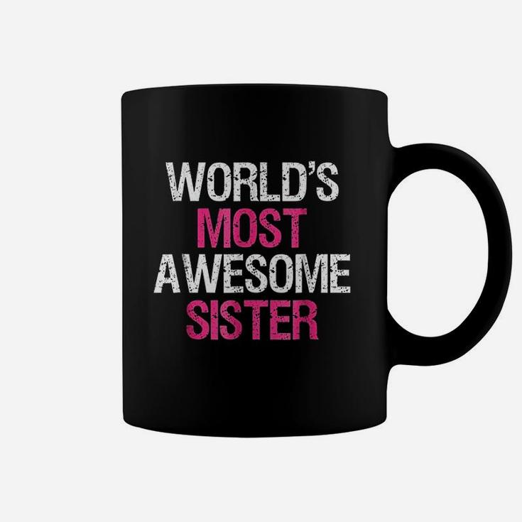 World Most Awesome Sister Cute Big Brother Sibling Coffee Mug