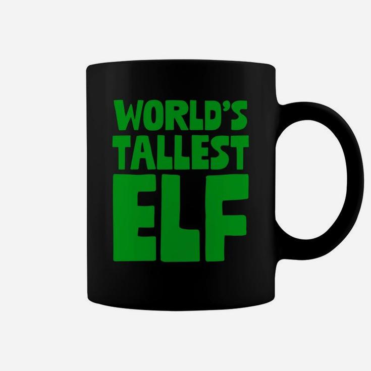 World's Tallest Elf Xmas Santa's Elves Christmas Pun Holiday Coffee Mug