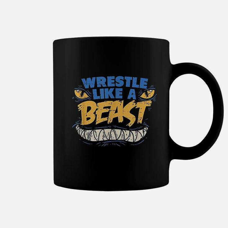 Wrestle Like A Beast Wrestling Workout Girls Boys Coffee Mug