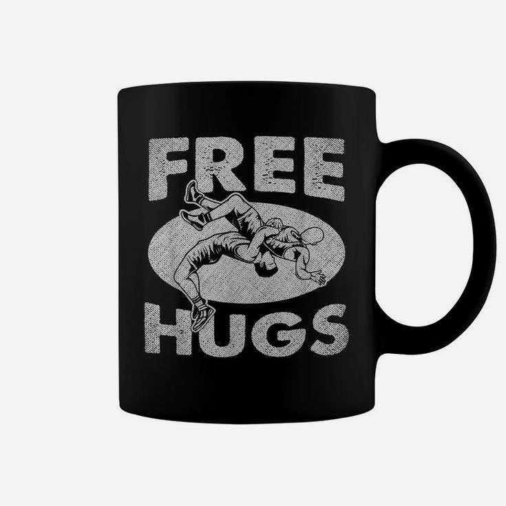 Wrestling Shirts - Funny Free Hugs Wrestling Coffee Mug