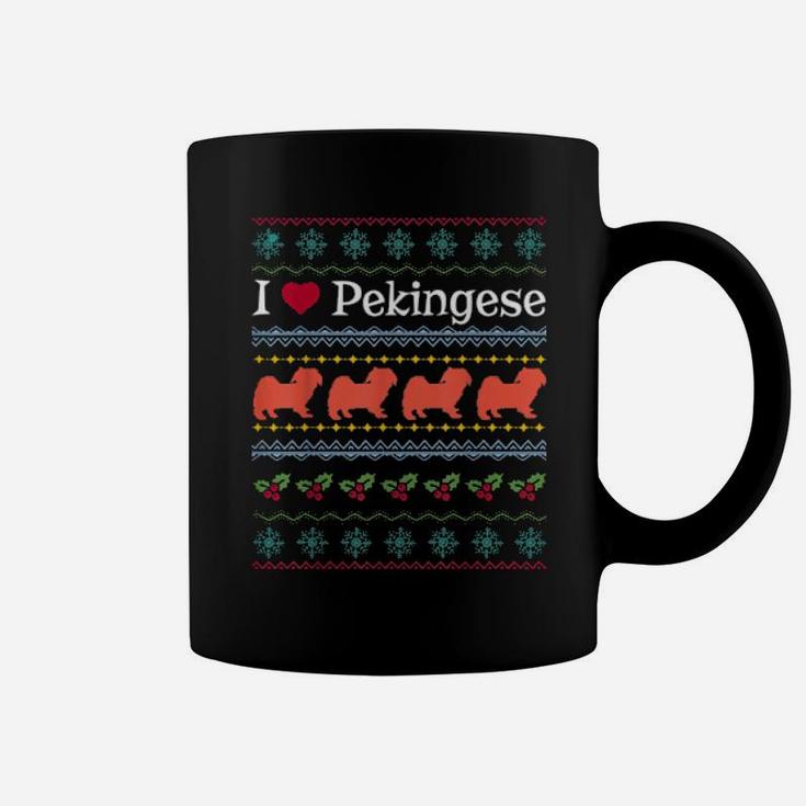 Xmas Pekingese Ugly Dogs Mom Dad Coffee Mug