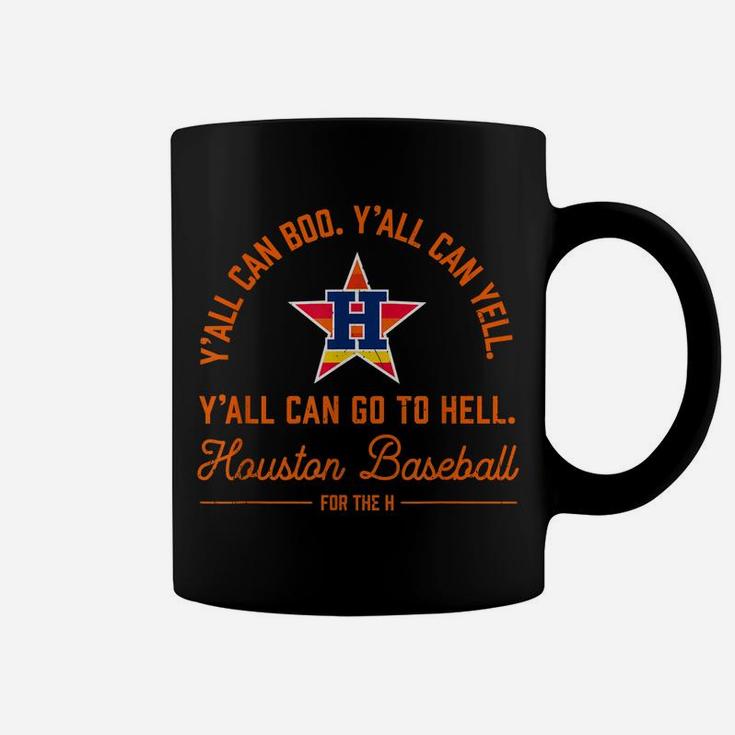 Y'all Can Go To Hell Retro Graphic For Houston Baseball Fans Coffee Mug