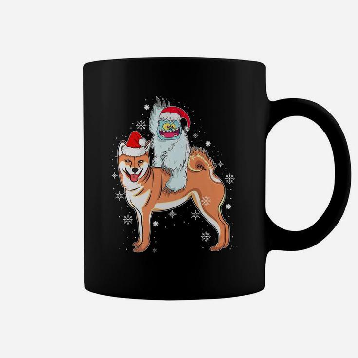 Yeti To Party Shiba Inu Santa Hat Christmas Pajama Xmas Gift Coffee Mug
