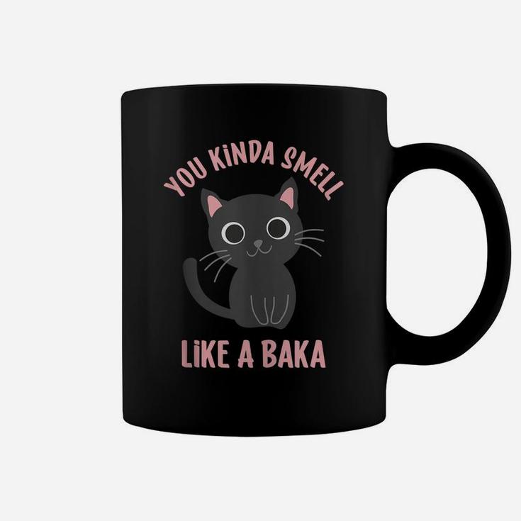 You Kinda Smell Like A Baka Funny Viral Meme For Cat Lovers Coffee Mug