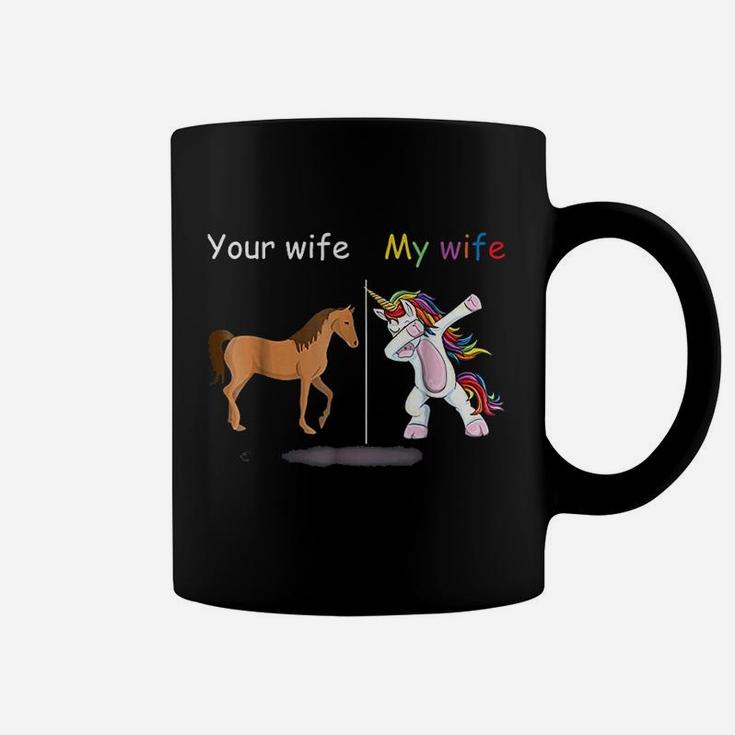 Your Wife My Wife Dabbing Unicorn Funny Coffee Mug