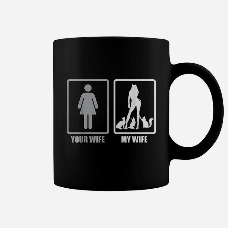 Your Wife My Wife Loves Cats I Married A Cat Lady Coffee Mug