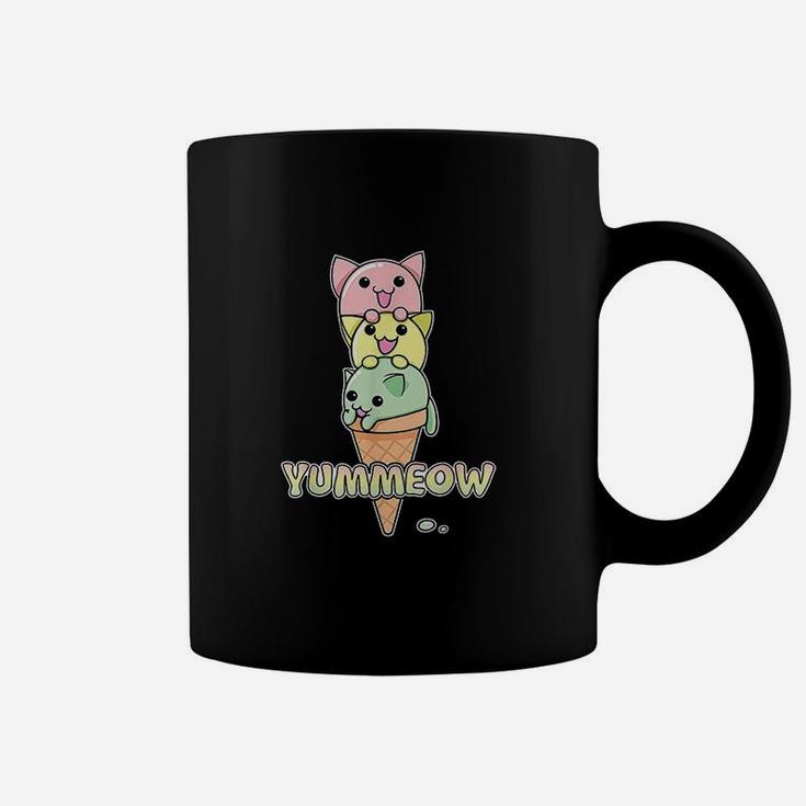 Yummeow Cat Ice Cream Cone Funny Kawaii Kitten Coffee Mug