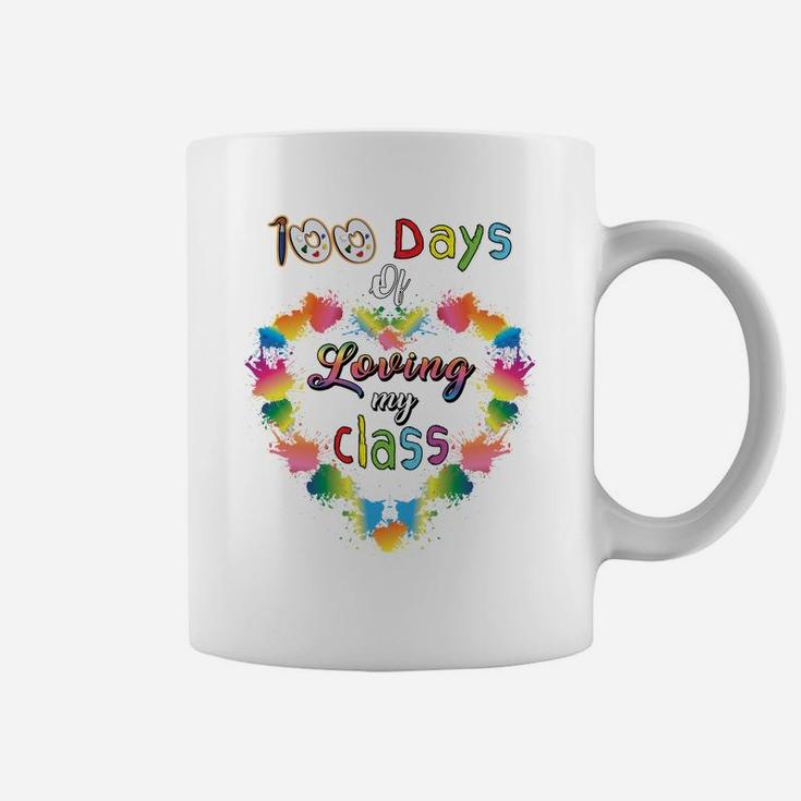 100 Days Of School Of Loving My Class Art Teacher Valentines Coffee Mug