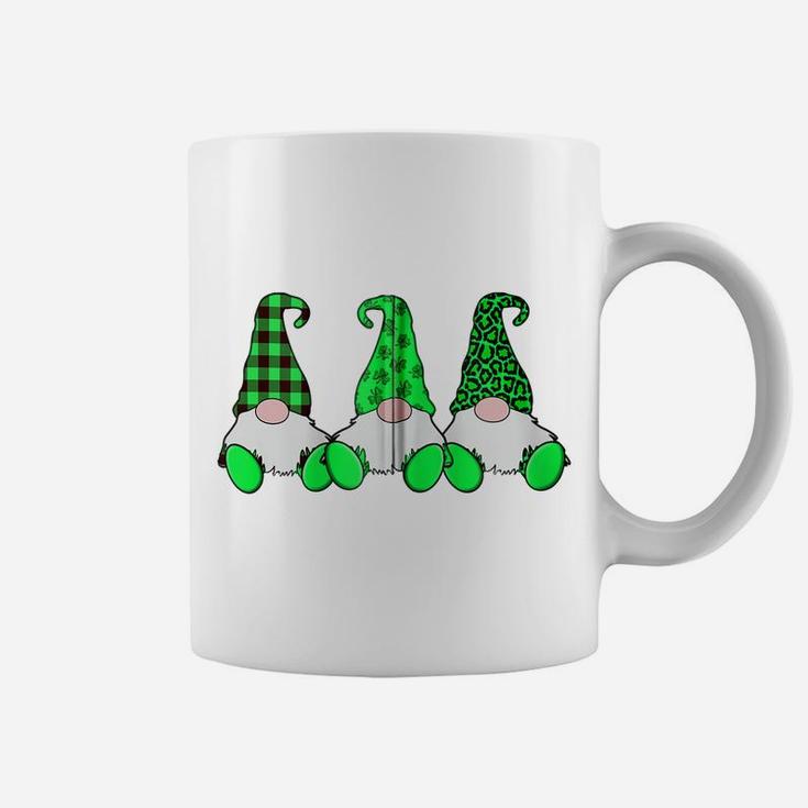 3 Irish Gnomes Leprechauns Shamrocks Leopard Plaid Hats Cute Zip Hoodie Coffee Mug