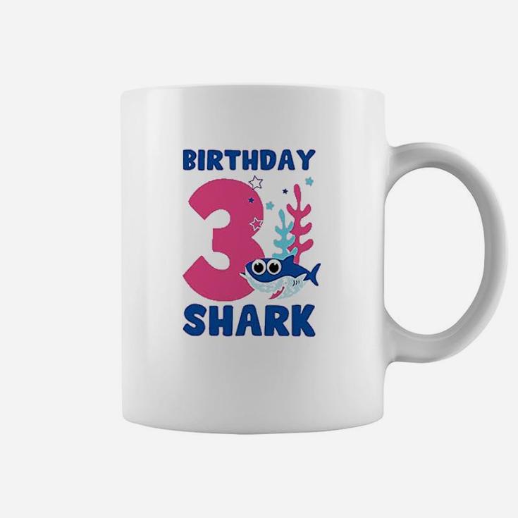 3Rd Birthday Shark Tutu Skirt Set Bday Girl Dress Ballet Outfit Coffee Mug