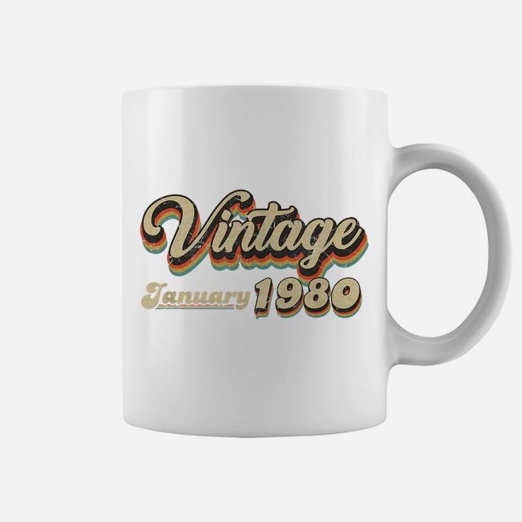 40Th Birthday Gift Vintage January 1980 Forty Years Old Coffee Mug