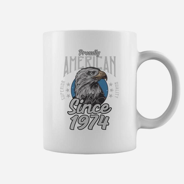 45Th Birthday Gift Proudly American Since 1974 Coffee Mug
