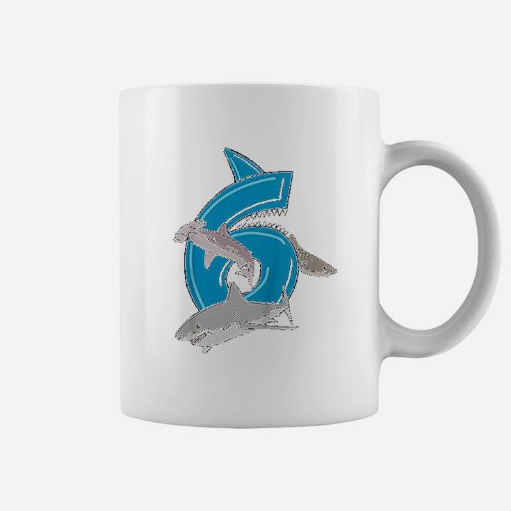 6Th Birthday Great White Shark Coffee Mug