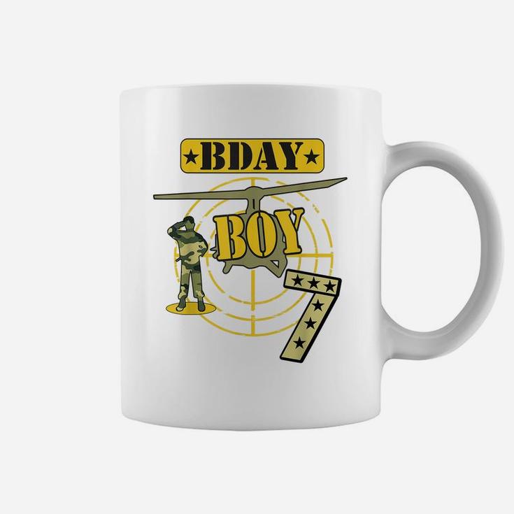 7Th Birthday Boy Camouflage-Seven Years Old Shirt Army Kids- Coffee Mug
