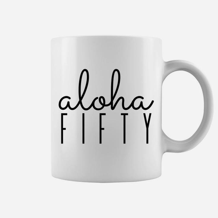 Aloha, Fifty, Hawaii, Birthday, 50, Party, Theme, Hawaiian Coffee Mug