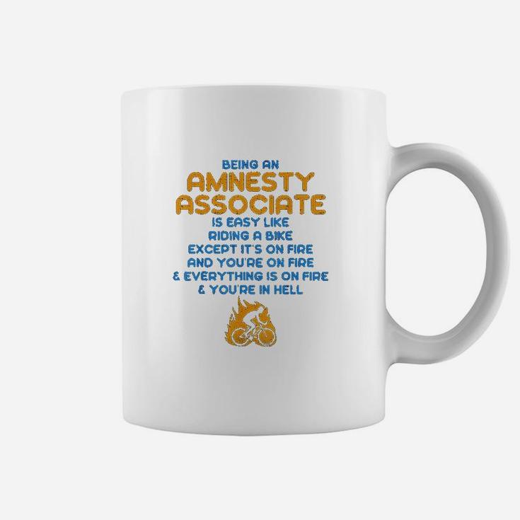 Amnesty Associate Like Riding A Bike On Fire Coffee Mug